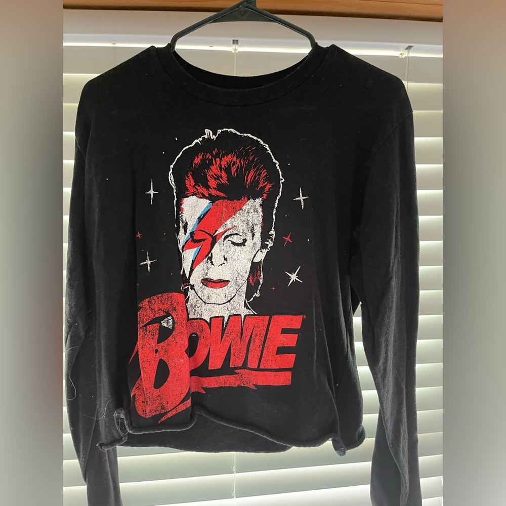 Bowie cropped long sleeve shirt
